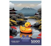 Rompecabezas De 1000 Piezas para Adultos Rubber Duck Japanese Art Rompecabezas para Adultos Juegos Familiares Desafío Difícil para Cumpleaños, Navidad 52x38cm/1000pcs