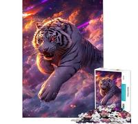 Rompecabezas de 1000 Piezas para Adultos Rugido del Tigre Galáctico Rompecabezas para Adultos Juegos Familiares Desafío difícil Desafío Educativo (tamaño 38x52cm)