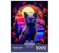 Rompecabezas De 1000 Piezas para Adultos Russian Blue Cat Rompecabezas Juego De Ingenio Una Obra De Arte Cumpleaños Y Navidad 38x26cm/1000pcs