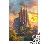 Rompecabezas De 1000 Piezas para Adultos Sagrada Familia Barcelona Rompecabezas para Adultos Juego Práctico Ensamblaje De Patrones Desafiante De Completar 38x26cm/1000pcs