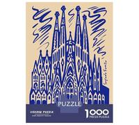 Rompecabezas De 1000 Piezas para Adultos Sagrada Familia, Barcelona, Spain, Illustration Rompecabezas para Adultos: Análisis Práctico del Juego Y Lógica, Toda La Familia 38x2