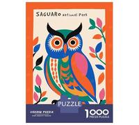 Rompecabezas De 1000 Piezas para Adultos Saguaro National Park Owl Rompecabezas para Adultos Juegos Familiares Desafío Difícil para Cumpleaños, Navidad 70x50cm/1000pcs