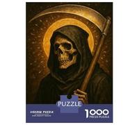 Rompecabezas De 1000 Piezas para Adultos Saint Grim Reaper Dark Art Rompecabezas para Adultos Juegos De Relajación Regalo De Cumpleaños Interacción Entre Padres E Hijos 70x50cm/1000pcs