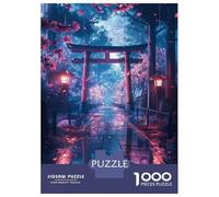 Rompecabezas De 1000 Piezas para Adultos Sakura Torii Gate Rompecabezas para Adultos Juguetes Antiestrés Regalos para Mujeres Regalos De Juegos Desafiantes 38x26cm/1000pcs