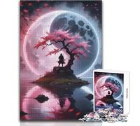 Rompecabezas de 1000 Piezas para Adultos, Sakura Waterfall Yin Yang, Juguetes educativos para la Familia, diversión, Arte, Regalo, tamaño 50x75cm