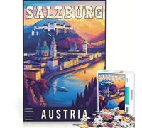 Rompecabezas de 1000 Piezas para Adultos, Salzburgo en Austria, Juegos educativos, Carrera de Velocidad de Manos, Toda la Familia 38x52cm