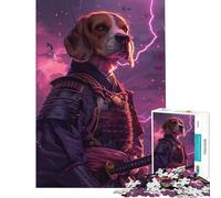 Rompecabezas de 1000 Piezas para Adultos Samurai Beagle Juegos educativos Juguetes Un Gran Regalo para Pasar el Tiempo en casa Durante Las Vacaciones (tamaño 50x75cm)