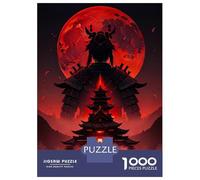 Rompecabezas De 1000 Piezas para Adultos Samurai Burning Castle Rompecabezas para Adultos Juegos Divertidos Desafío Difícil Interacción Entre Padres E Hijos 52x38cm/1000pcs