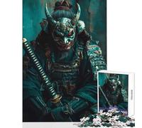 Rompecabezas de 1000 Piezas para Adultos samurái con máscara de Oni Juguete Educativo Regalo para Mujeres y Hombres Juegos Familiares Entrena tu Cerebro y Tus Manos tamaño 38x26cm