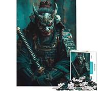 Rompecabezas de 1000 Piezas para Adultos Samurai con máscara de Oni Rompecabezas de 1000 Piezas para armar Juguete de Bricolaje Desafío difícil Regalo de cumpleaños (50x75cm)