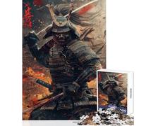 Rompecabezas de 1000 Piezas para Adultos Samurai en Llamas Juego Educativo para la diversión Familiar Juguete Educativo Que fomenta el Amor Entre Parejas (50x75cm)