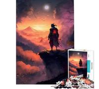 Rompecabezas de 1000 Piezas para Adultos Samurai Guardian Sunset desafío Educativo análisis y lógica Juguete Educativo para Mayores de 14 años Juego de Rompecabezas Incluido 50x75cm
