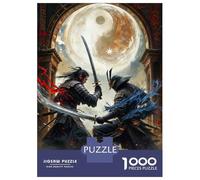 Rompecabezas De 1000 Piezas para Adultos Samurai Vs Ninja Epic Battle Rompecabezas para Adultos Juegos Divertidos Pero Divertidos Y Humorísticos Cumpleaños 38x26cm/1000pcs