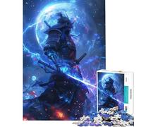 Rompecabezas de 1000 Piezas para Adultos Samuráis Blue Fury Juegos relajantes Juguetes Juegos educativos Regalos de cumpleaños para Mujeres (Tamaño 50x75cm)