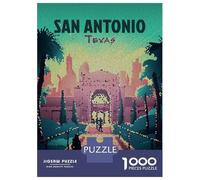 Rompecabezas De 1000 Piezas para Adultos San Antonio Texas Mosaic Art Rompecabezas para Adultos Juguetes De Bricolaje Desafío Difícil Desafío Educativo 52x38cm/1000pcs