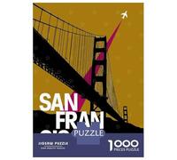 Rompecabezas De 1000 Piezas para Adultos San Francisco Travel Rompecabezas para Adultos Juego De Ingenio Decoración Perfecta Regalos De Cumpleaños Y Únicos 52x38cm/1000pcs