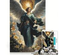 Rompecabezas de 1000 Piezas para Adultos San Gabriel es un ángel Mensajero de Dios Juego Familiar Ideal para divertirse en casa Regalo de cumpleaños o Cualquier Otro Regalo 38x52cm
