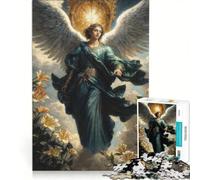 Rompecabezas de 1000 Piezas para Adultos San Gabriel es un ángel Mensajero de Dios Juegos Divertidos para la interacción Entre Padres e Hijos Regalos con Juegos desafiantes 50x75cm