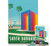Rompecabezas de 1000 Piezas para Adultos,Santa Bárbara,California Diversión Garantizada Un desafío Inteligente Un Juego Tranquilo y Divertido Regalo Ideal para cumpleaños y para Aficionados (50x75cm)