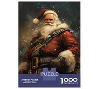 Rompecabezas De 1000 Piezas para Adultos Santa Claus Painting Rompecabezas para Adultos: Un Juego Práctico, Divertido Y Un Desafío Educativo con Humor 38x26cm/1000pcs