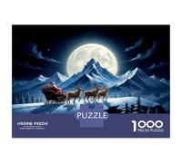 Rompecabezas De 1000 Piezas para Adultos Santa Claus Sleigh Ride Rompecabezas para Adultos Juguetes Antiestrés Difícil Difícil Y Desafiante 70x50cm/1000pcs