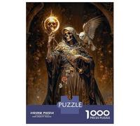Rompecabezas De 1000 Piezas para Adultos Santa Muerte, Death As A Sorcerer Rompecabezas Juegos Familiares Difícil Difícil Cumpleaños Y Navidad 38x26cm/1000pcs
