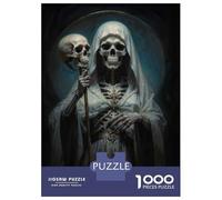Rompecabezas De 1000 Piezas para Adultos Santa Muerte in White Robe Rompecabezas para Adultos Juegos Familiares para La Diversión Familiar Regalo De Cumpleaños, Regalos, 52x38cm/1000pcs