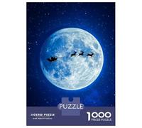 Rompecabezas De 1000 Piezas para Adultos Santas Sleigh on Christmas Eve Rompecabezas para Adolescentes Juego Familiar Pero Divertido Y Humorístico Cumpleaños 70x50cm/1000pcs
