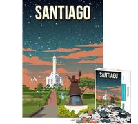 Rompecabezas de 1000 Piezas para Adultos Santiago República Dominicana Arte pixelado Juguetes educativos Juegos relajantes Un desafío difícil Excelentes Regalos y Juguetes (Tamaño 38x26cm)