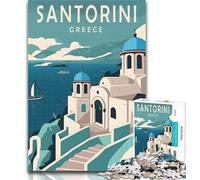 Rompecabezas de 1000 Piezas para Adultos, Santorini, Grecia, Viajes, 1000 Piezas, Juguetes educativos, decoración única para el hogar, 26x38cm