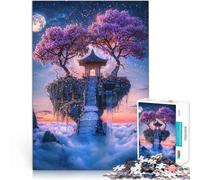 Rompecabezas de 1000 Piezas para Adultos Santuario de la Flor Lunar Difícil Difícil Decoración de Pared cumpleaños y Navidad 75x50cm