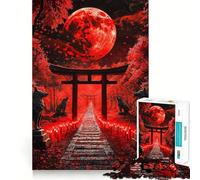 Rompecabezas de 1000 Piezas para Adultos Santuario de la Luna de Sangre,Juego de Bordes limpios,Juego de lógica,Juego de Entretenimiento,decoración navideña 38x26cm