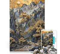 Rompecabezas de 1000 Piezas para Adultos Santuario de Montaña Radiante Juegos relajantes Divertidos y con Humor 38x26cm