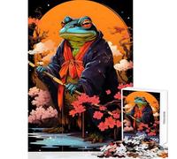 Rompecabezas de 1000 Piezas para Adultos: Sapo Guerrero Rana guerrera Juguetes de Bricolaje Grandes Regalos y Juguetes Juego Imposible Interesante reducción del estrés tamaño 50x75cm