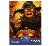Rompecabezas De 1000 Piezas para Adultos Scary Halloween Scarecrow Pumpkins Rompecabezas para Adultos Juguetes Antiestrés Difícil Difícil Y Desafiante 52x38cm/1000pcs