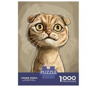 Rompecabezas De 1000 Piezas para Adultos Scottish Fold Caricature Rompecabezas para Adolescentes Juego Práctico Desafío Difícil Regalo De Cumpleaños, Regalos, 70x50cm/1000pcs