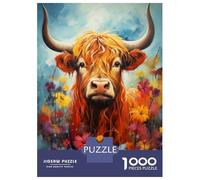 Rompecabezas De 1000 Piezas para Adultos Scottish Highland Cow Rompecabezas Juego De Ingenio Ensamblaje De Patrones Regalos De Cumpleaños Y Únicos 38x26cm/1000pcs