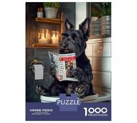Rompecabezas De 1000 Piezas para Adultos Scottish Terrier on The Toilet Rompecabezas para Adultos Juegos Relajantes Regalo De Cumpleaños Regalos Y Cumpleaños Únicos 52x38cm/1000pcs