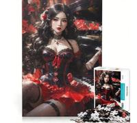 Rompecabezas de 1000 Piezas para Adultos Secretos en Escarlata Juego práctico Carrera de Velocidad Manual con Piezas de Formas aleatorias Que encajan Perfectamente 50x75cm
