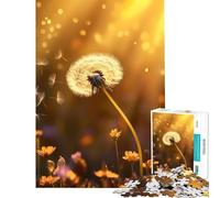 Rompecabezas de 1000 Piezas para Adultos Semillas de Diente de león a la luz del Sol Juguetes educativos Juegos educativos Regalo de cumpleaños Excelentes Regalos y Juguetes (tamaño 75x50cm)