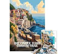 Rompecabezas de 1000 Piezas para Adultos Sendero costero de Cinque Terre Italia Juguete Educativo e Intelectual Divertido y Original Regalo Ideal para el Amigo Invisible (tamaño 50x75cm)