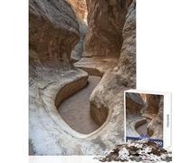 Rompecabezas de 1000 Piezas para Adultos Sendero de cañón Estrecho Juego práctico Que Mejora la Memoria Juguetes antiestrés Colección de Artistas Bellas Artes (38x26cm)