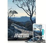 Rompecabezas de 1000 Piezas para Adultos Sendero de los Picos de Grampians,Australia Corte Impecable Juego de concentración Regalo Ideal para Jugar Gratis cumpleaños 38x26cm