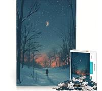 Rompecabezas de 1000 Piezas para Adultos Sendero de los Vagabundos al anochecer Juego práctico decoración del hogar colección de Artistas Bellas Artes 38x26cm