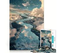 Rompecabezas de 1000 Piezas para Adultos Sendero del río Celestial,decoración,Ejercicio Cerebral,Juguete para Momentos acogedores,diversión de cumpleaños (50x75cm)