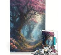 Rompecabezas de 1000 Piezas para Adultos Sendero en el Bosque Mágico Juguetes para armar Montaje de Patrones Colección de Artistas Bellas Artes 38x26cm