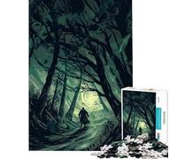 Rompecabezas de 1000 Piezas para Adultos Sendero Misterioso en el Bosque Rompecabezas para Adultos Juego de ingenio para Mejorar la Memoria (Tamaño 50x75cm)
