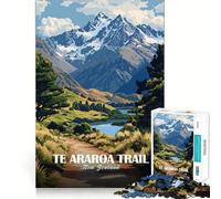 Rompecabezas de 1000 Piezas para Adultos Sendero Te Araroa Paisaje de Nueva Zelanda Decoración práctica y Divertida Juguete para ejercitar la Mente Regalo navideño Ideal para Pasar un Buen rato