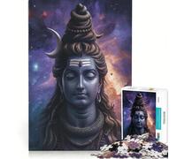 Rompecabezas de 1000 Piezas para Adultos: Señor Cósmico Shiva, Juegos Familiares, Divertido para Reducir el estrés, Regalo de cumpleaños 38x52cm