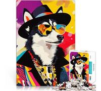 Rompecabezas de 1000 Piezas para Adultos Señor Perro Hecho de Madera para y a Partir de 14 años Juegos educativos para Adultos y Adolescentes Regalo de Obra de Arte tamaño：50x75cm